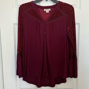 Burgundy wine Blouse